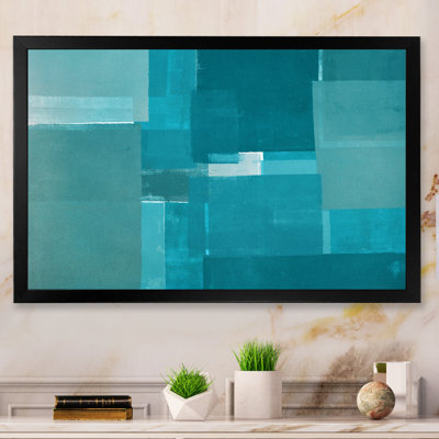 Teal Modern Art - reproduction d'art sur toile
