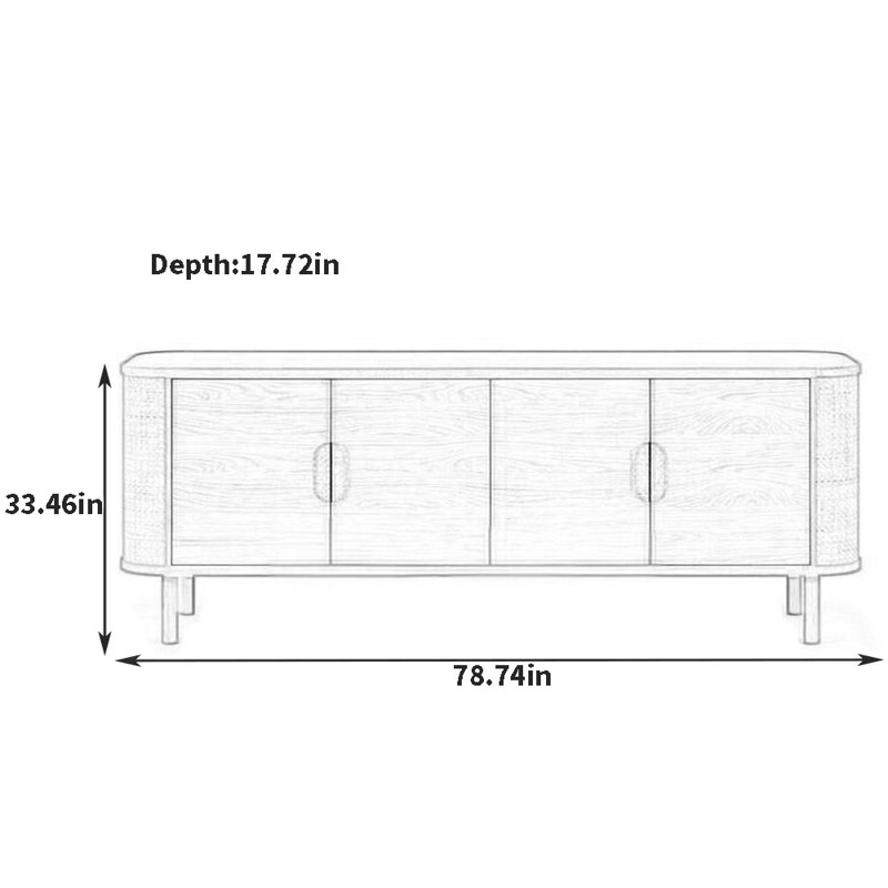 Demonica, H 33,46 po x l 78,74 po x P 17,72 po
