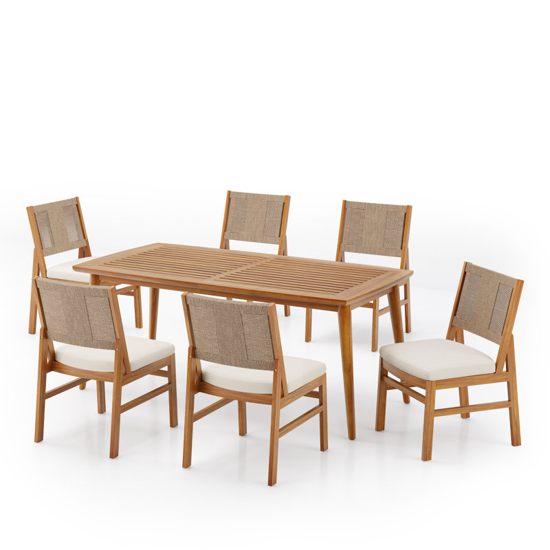 Ensemble repas 7 pièces avec coussins Hera