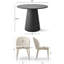 Ensemble de table de salle à manger moderne à piédestal avec chaises rembourrées 35 po Modern-1186314384-1186314385