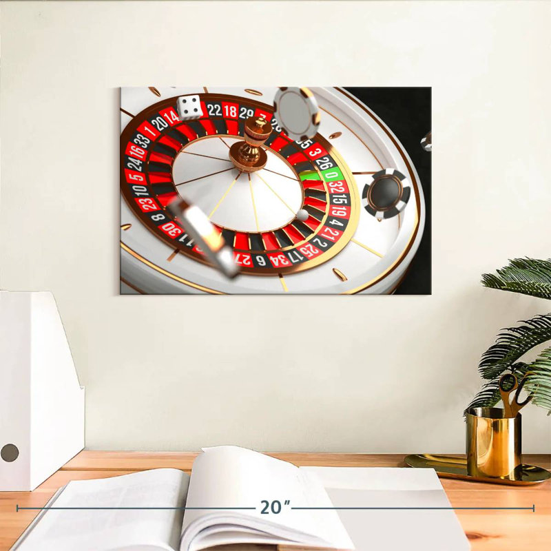 Casino roulette, H 8 po x l 12 po