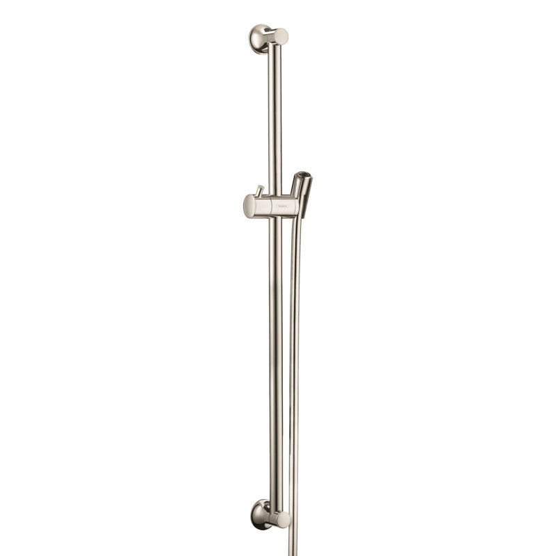 Barre murale avec boyau Unica C, Nickel poli