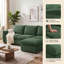 Canapé modulaire en L avec repose-pieds Boucle-1065875289