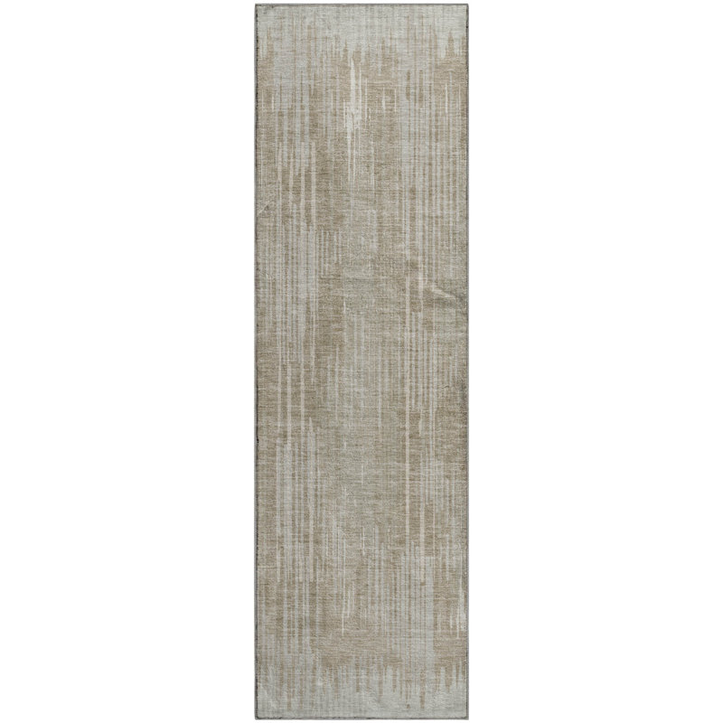 Premium Machine Washable Prisco Beige Rug, Runner 2'3" x 7'6"