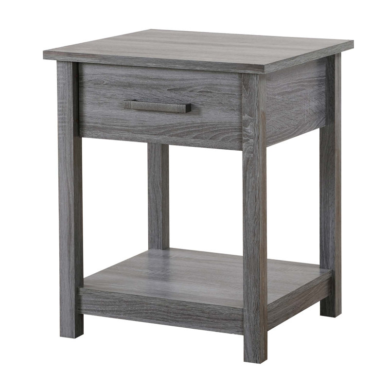 Chic Contemporary Nightstand, Gray