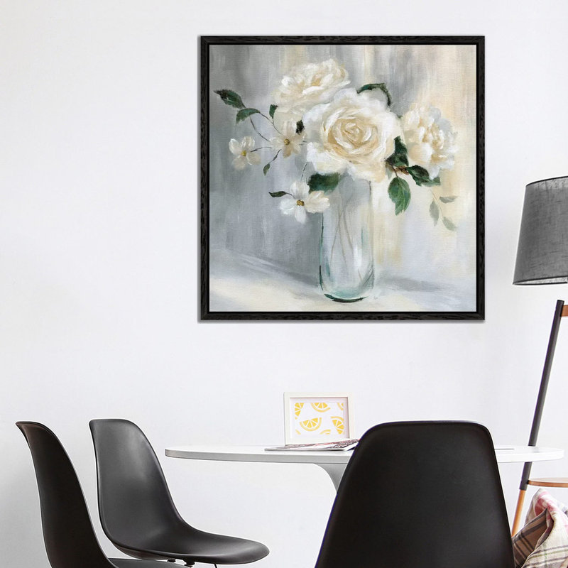 Caroline Springs Bouquet I 1 Piece Painting on Canvas, 93.98 cm H x 93.98 cm W, Black Framed