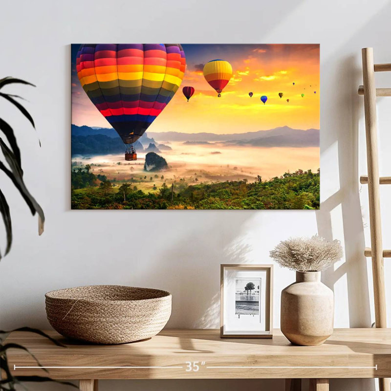 Montgolfières Mehar dans le ciel, H 16 po x l 24 po