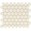 Carreau de mosaïque de plancher et de mur rond en porcelaine 12 po x 13 po Linen Penny-1885633780