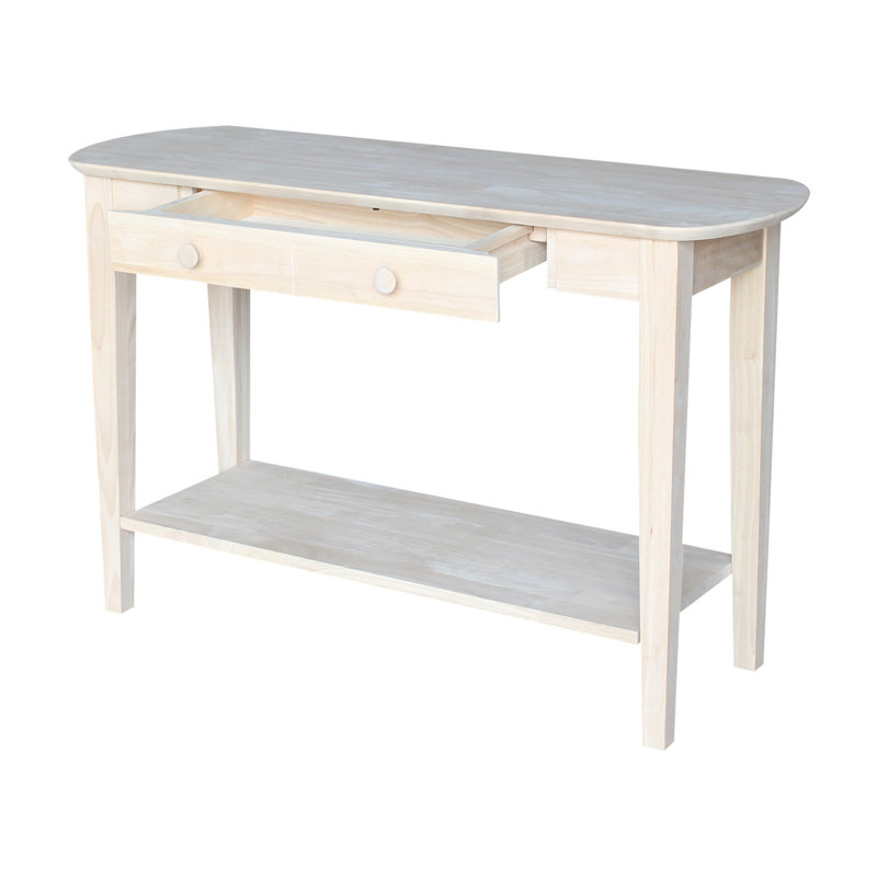 Manatuto 46'' Unfinished Solid Wood Console Table