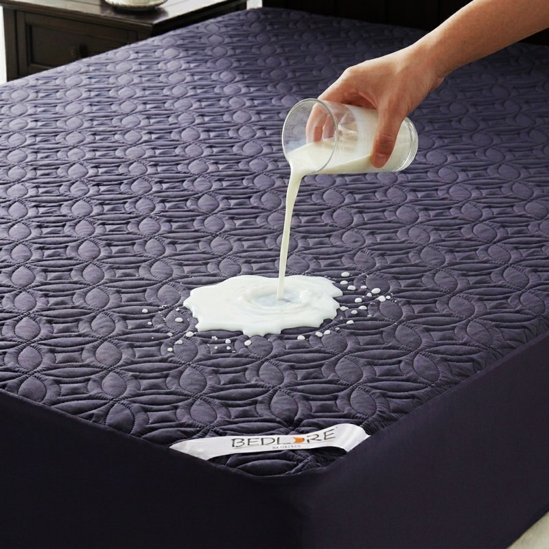 BEDLORE® Noiseless Waterproof Mattress Protector, Hypoallergenic Quilted Washable Mattress Cover, Breathable Mattress Pad with 15-40cm Deep Pocket