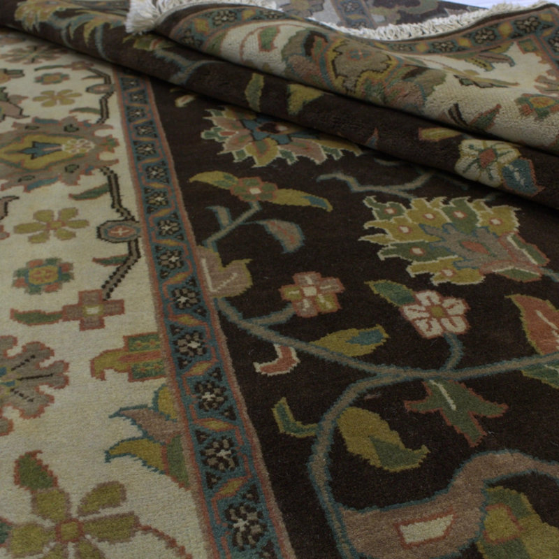 Floral Area Rug in Brown