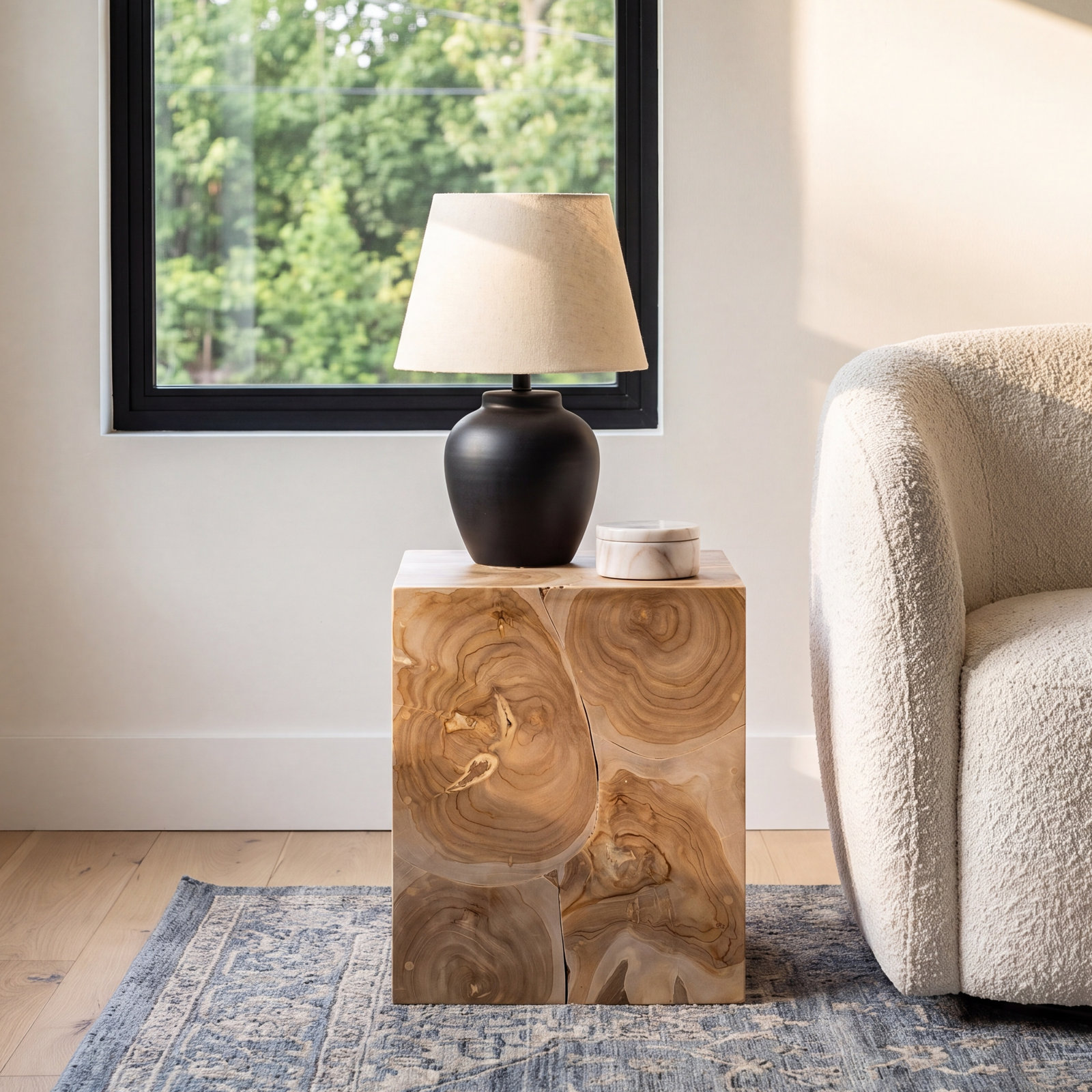 Mitzi Solid Wood End Table, Brown