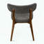 Chaise de salle à manger moderne noyer Mid-Century - tissu gris anthracite