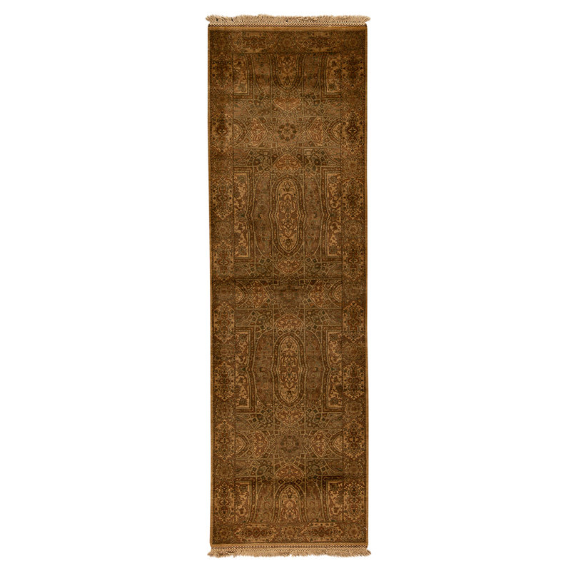 Wool Oriental Area Rug in Gold