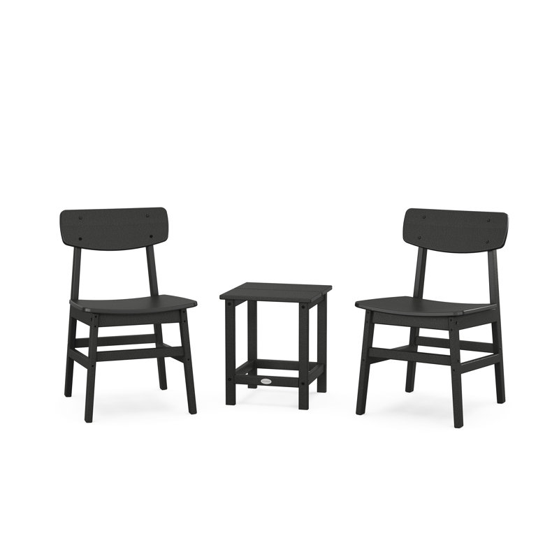 Modern Studio Urban Chair 3-Piece Seating Set, Black