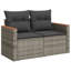 Ensemble de canapé de jardin Vidaxl PE rotin acier thermolaqué