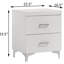 Table de chevet blanche 2 - Profitez d'un rangement pratique avec un design élégant pour les tiroirs anglais en métal
