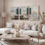 Ensemble de 3 tableaux rustiques sur toile tendue, pour la décoration du salon et de la chambre.-129073982
