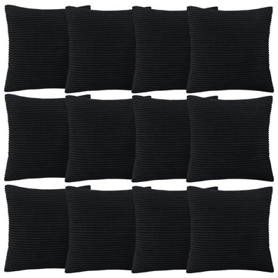 Aspire Homeware Striped Square Velvet Cushion Cover