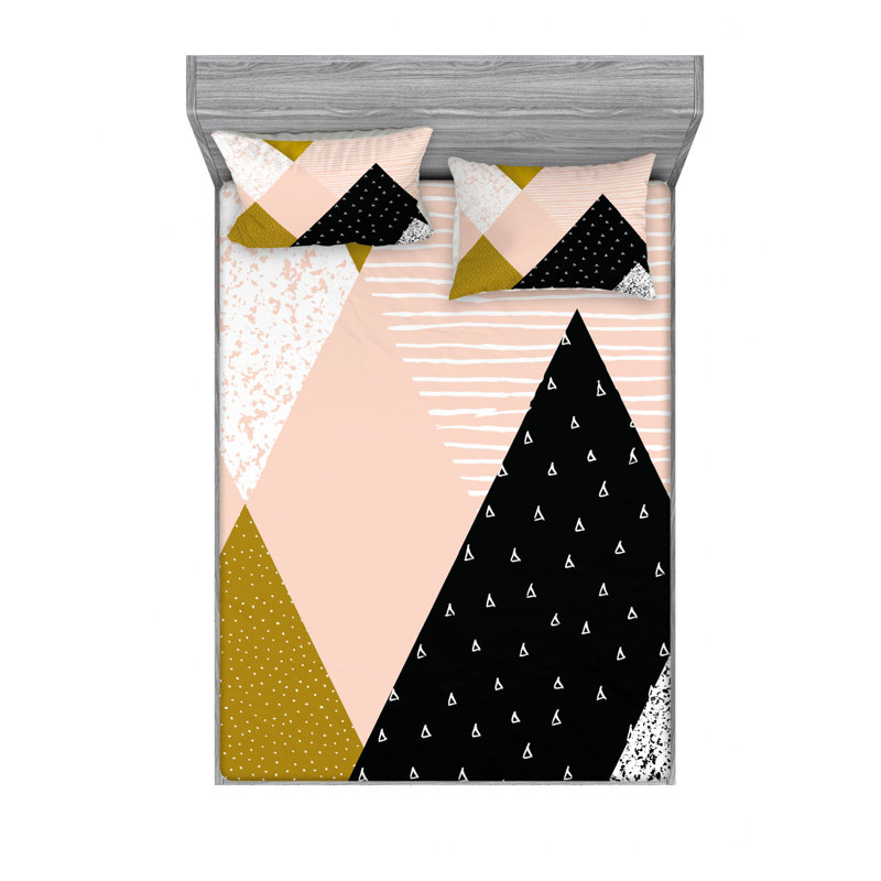 Ensemble de draps Triangles, Ensemble de draps pour lit double avec un drap-hou