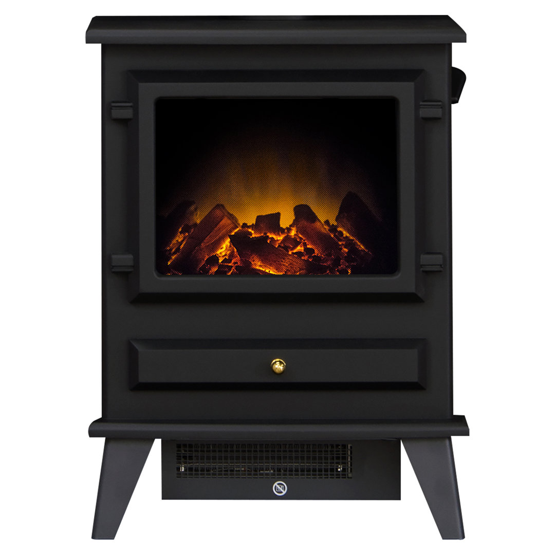 Hudson Adam 41cm W Black Electric Stove with 6824.28 BTU