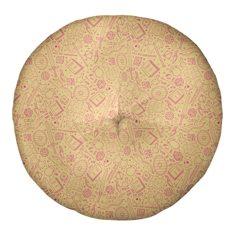 Coussin de sol Katelyn Elizabeth, 30 po x 30 po, Jaune / rose