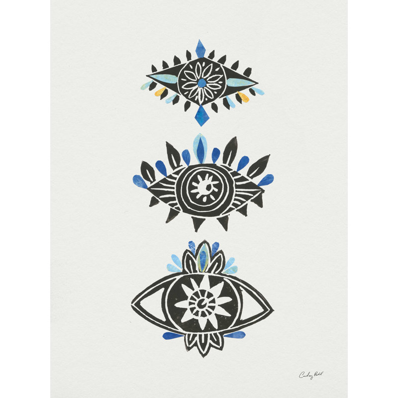 «Evil Eye II Collage», reproduction sur toile tendue, H 16 po x l 12 po