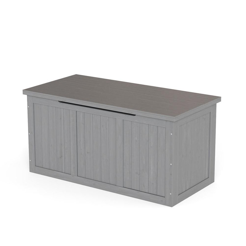 Banc de rangement élégant pour patio, H 41,75 po x l 45 po x P 20,25 po, Gris