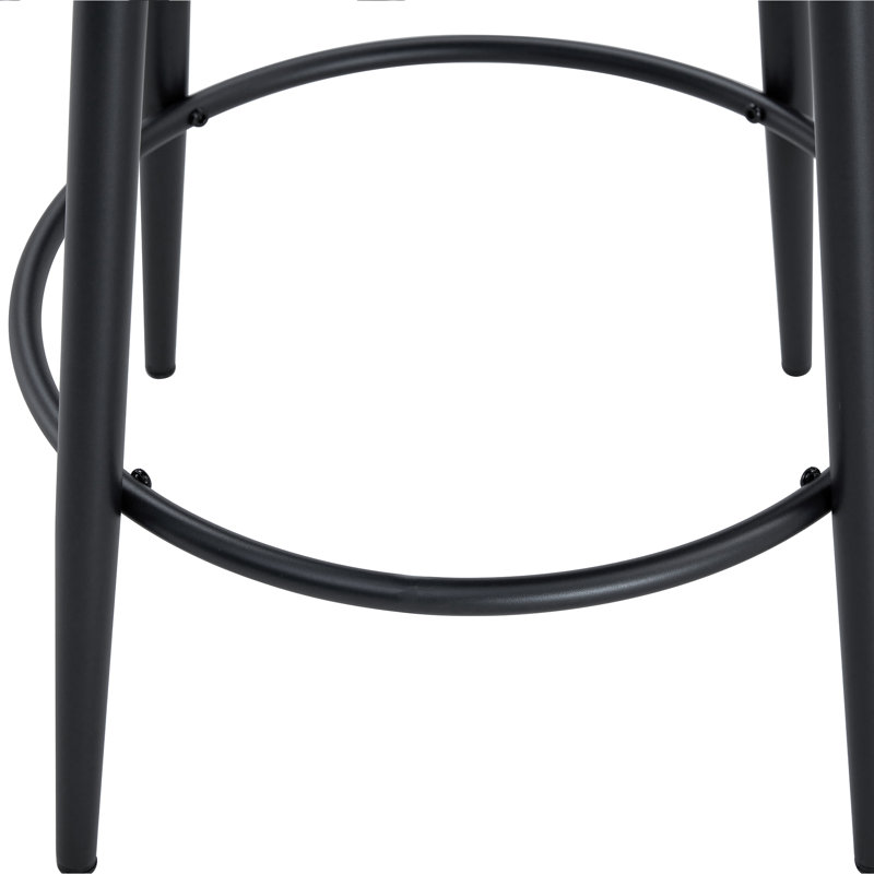 Chaises de bar ergonomiques en tissu noir