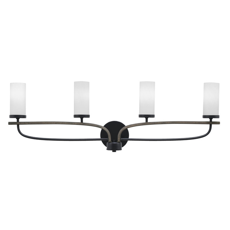 Monterey 4 Light Bath Bar, Black