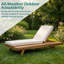 Espace extérieur pour chaise longue en bois d'acacia disponible sur un côté, coussin inclus-1427061284