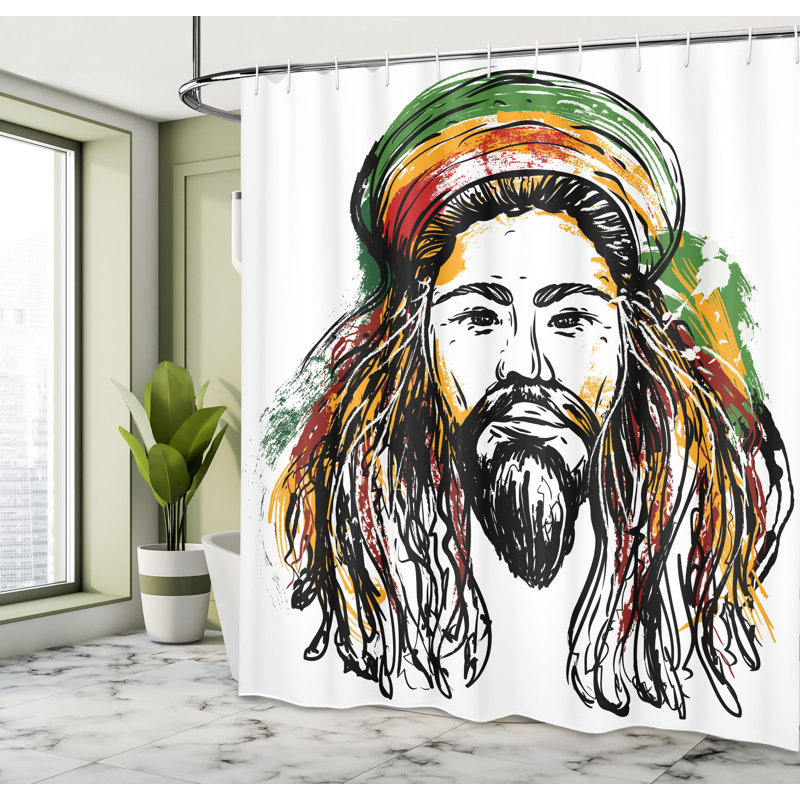 Shower Curtain with Hooks Included, 84"H x 69"W