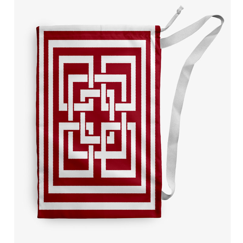 Sac à linge Greek New Key, Moyen (H 36 po x l 28 po), Rouge