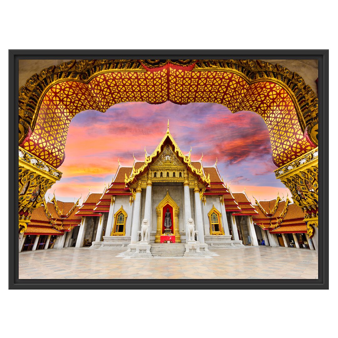 Gerahmtes Wandbild Marmortempel von Bangkok