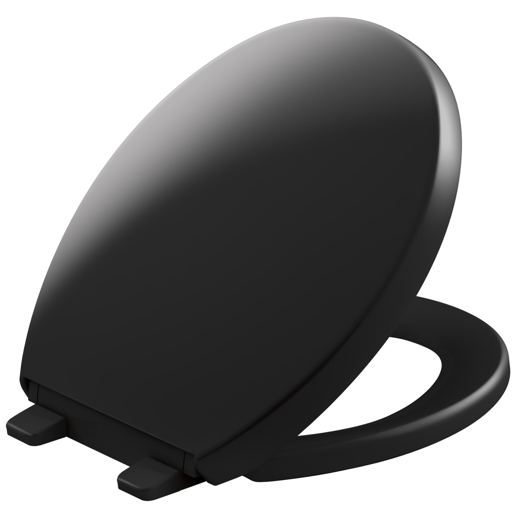 Reveal Quiet-Close with Grip-Tight Toilet Seat, Black Black, Round