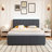 Upholstered Platform Bed With Pull-Out Trundle Bed
