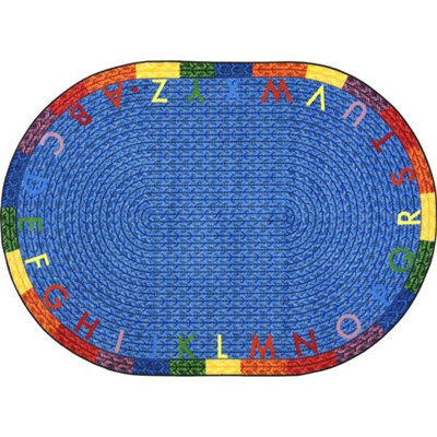 Educational Rainbow Alphabet Pastel by Joy Carpets Area Rug
