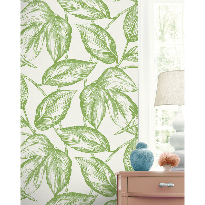 Rouleau de papier peint Kashayla L 27 pi x l 27 po, Vert pomme
