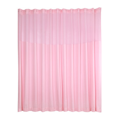 12Ft X 8Ft  Pink Room Divider Privacy Curtain For SPA School Nursery With Mesh Top
