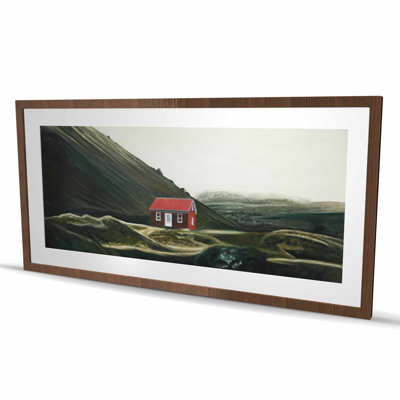 Cabane isolée - Impression de paysage encadré