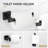 10-Piece Bathroom Hardware Set - Stainless Steel Towel Bar, Towel Ring, Toilet Paper Holder & Hooks - Wall Mounted Modern Square Design For Bathroom, Kitchen & More-116176446