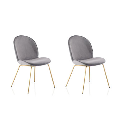 Chaise d'appoint en velours Nanaimon