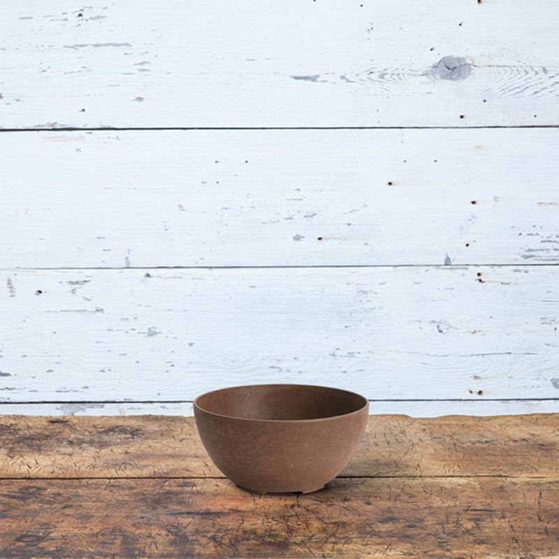 Pot à fleurs avec réservoir en pierre Pollyanna, H 4,75 po x l 10 po x P 10 po, Rouille
