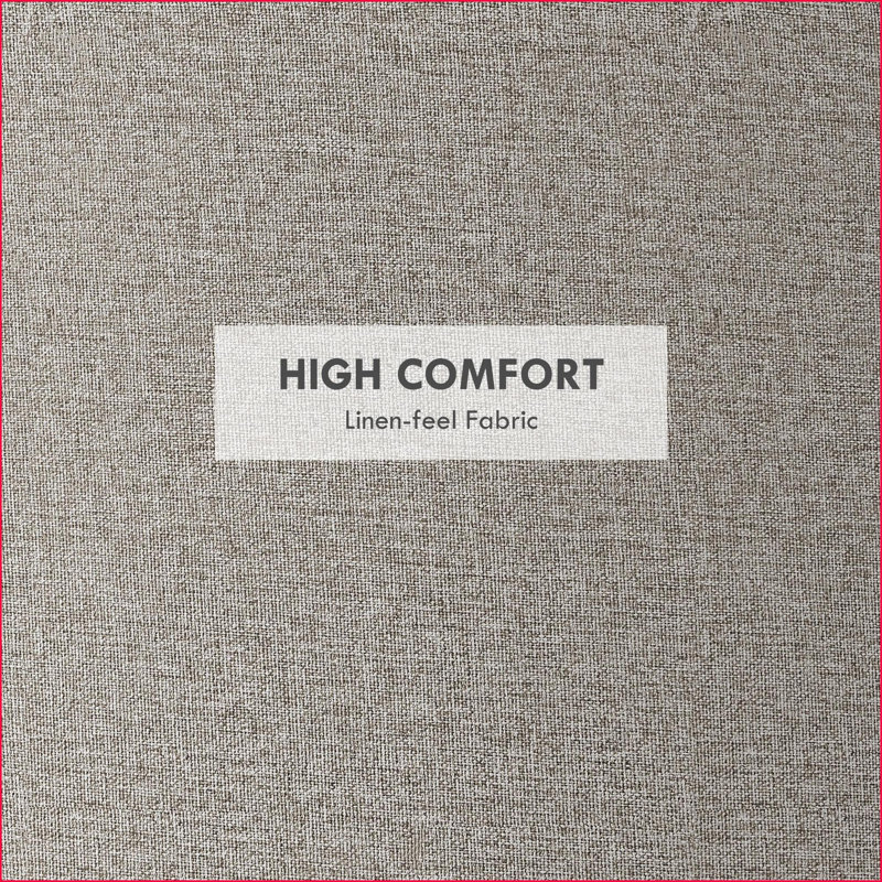 Table basse avec repose-pieds et rangement, gris clair | Polyester