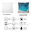 Vagues bleu profond à la plage Arial View - Coussin décoratif imprimé nautique et côtier-1846551249