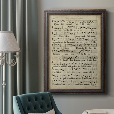 Vélin Songbook II, toile encadrée de qualité supérieure - prête à être accrochée