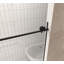Porte de douche sans cadre l 56 à 60 po x H 76 po, verre trempé transparent de 1/4 po (6 mm), film antidéflagrant, poignée en acier inoxydable-118169743