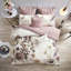 Ensemble de literie 8 pièces blush Queen - Couette et garniture en coton imprimé