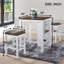 Ensemble de comptoir 3 pièces pour espace de rangement pour petit espace Design de ferme moderne Conception rétro facile à assembler-1726049916
