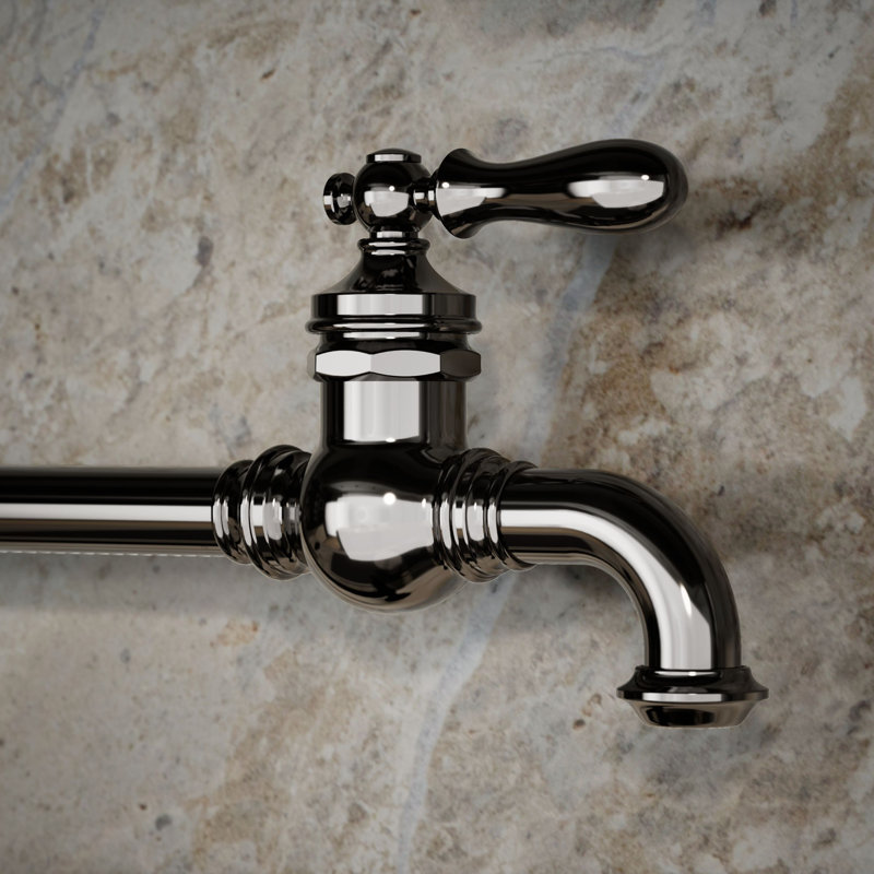 Artifacts Single-Hole Wall-Mount Pot Filler, Titanium
